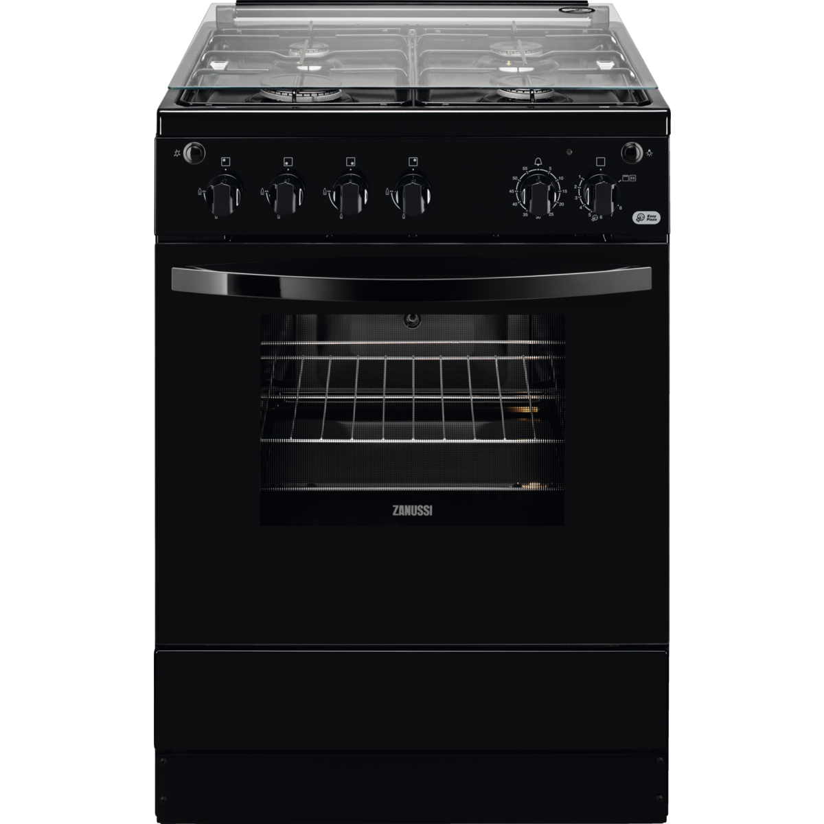 Aragaz pe gaz ZCG612K1BA cataliza negru 889x600x600